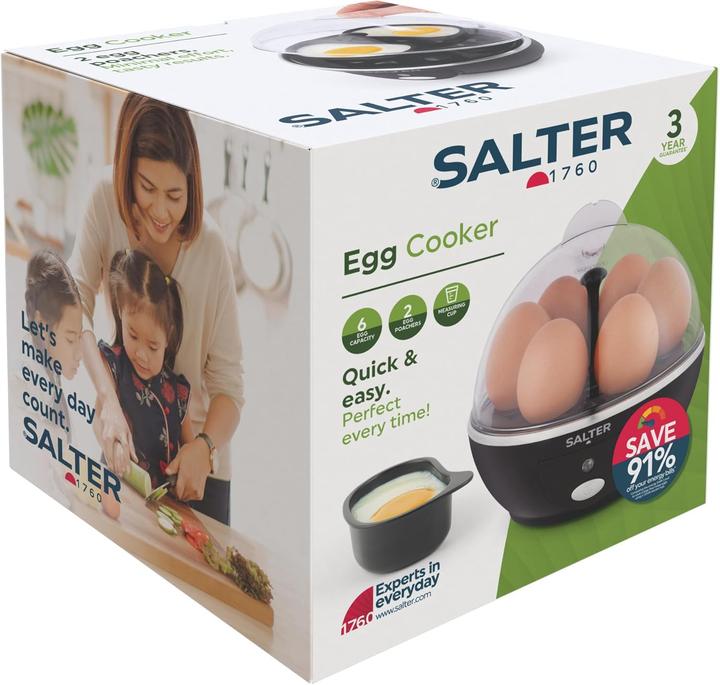 Produktbild Salter Elektrischer Eierkocher für 6 Eier, inkl. Pochier-Einsätze
