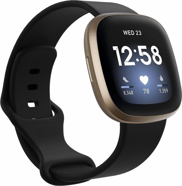 Image du produit Deltalabs Fitbit Versa 4 / Versa 3 / Sense 2 / Sense Silikon Sport Armband - Schwarz (Silicone, Fitbit Versa 3, Fitbit Versa 4, Fitbit Sense 2)