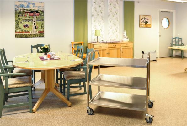 Actual product image Kongamek Edelstahlwagen mit 3 Böden mit Bremse