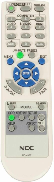 Produktbild NEC Remote Commander RD-452E (Gerätespezifische Fernbedienung, Infrarot)