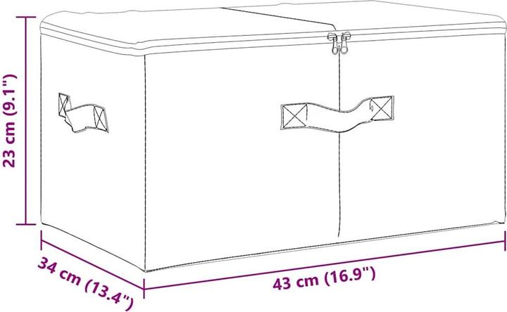 Actual product image vidaXL Aufbewahrungsbox (34 cm, 2x)