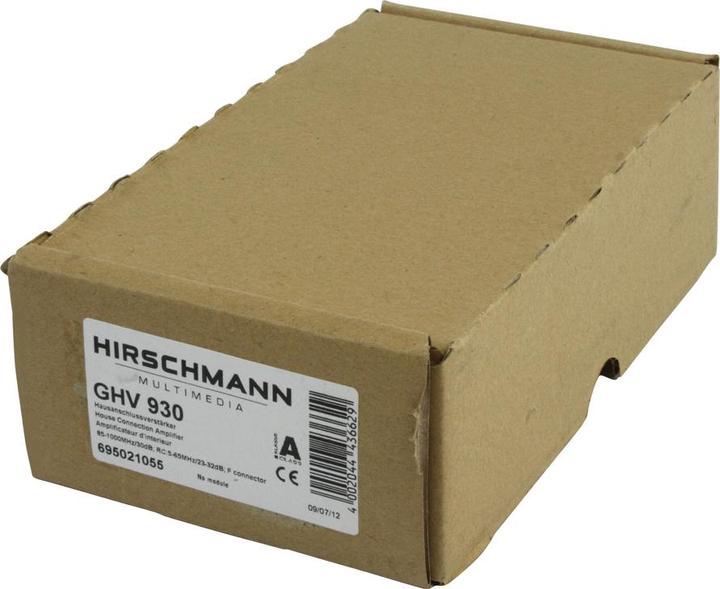 Actual product image Hirschmann GHV 930 Adjustable 30 dB in-home amplifier