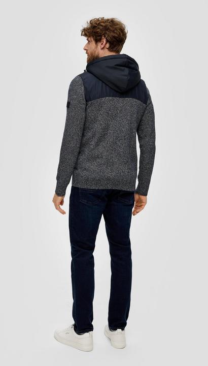 Produktbild s.Oliver Strickjacke Kapuzen-Strickjacke im Fabricmix (M)