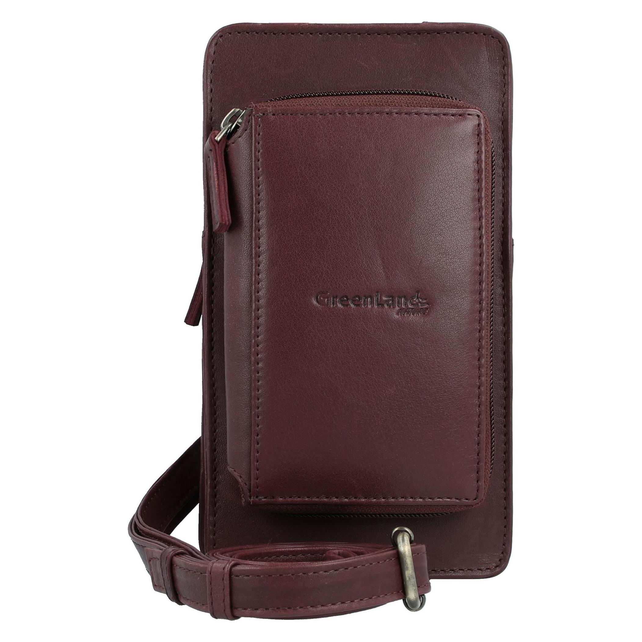 Greenland Nature, Damen, Handtasche, Nature Soft Handytasche Geldbörse Leder 11 Cm, Rot