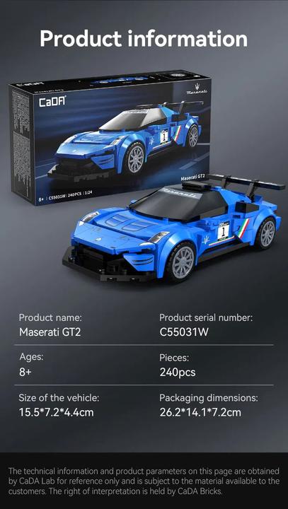 Actual product image Cada Maserati MC20 GT2 mini