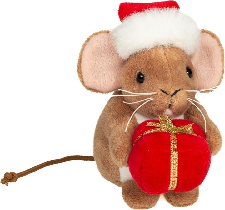 Actual product image Teddy Hermann Weihnachtsmaus m. Geschenk 11 cm (10 cm)