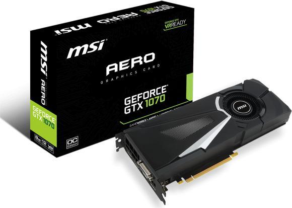Produktbild MSI GeForce GTX 1070 AERO 8G OC (8 GB)