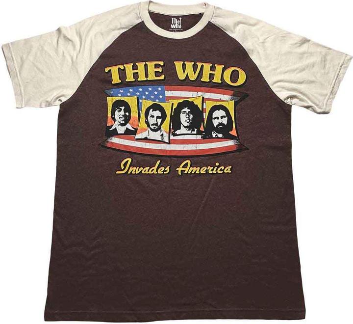 Produktbild The Who Invades America (BrownNeutral) Raglan (M)