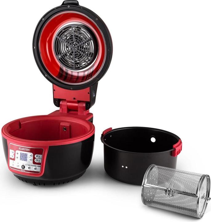 Produktbild Klarstein VitAir Turbo Heissluftfritteuse, Rot/Schwarz