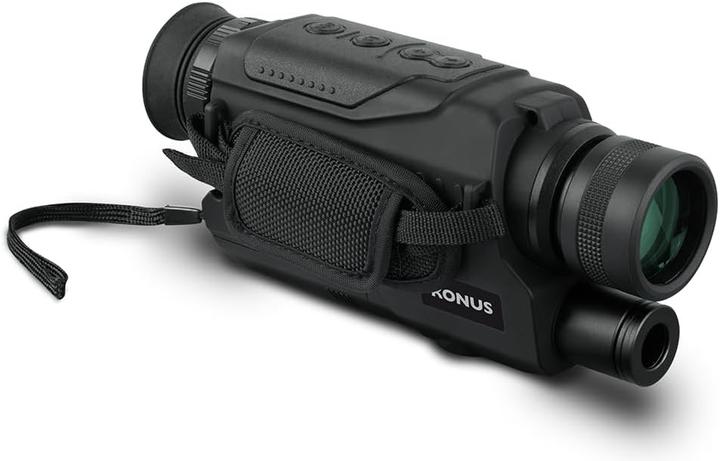 Konus Monoculare digitale notturno con zoom 6-36x, visione laser, ideale per caccia e osservazioni
