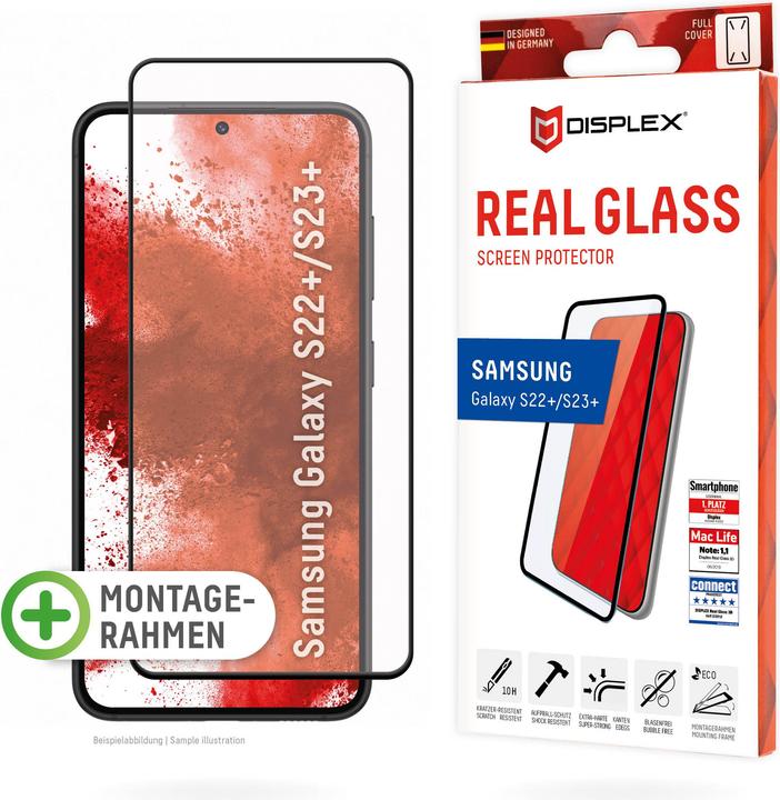 Actual product image Displex Premium Glass, Full Cover armoured glass (1 pcs., Samsung Galaxy S22+, Samsung Galaxy S23+)