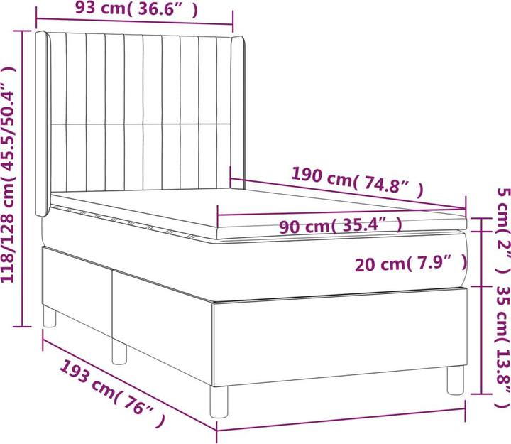 Image du produit vidaXL Boxspringbett
