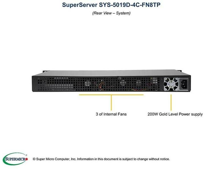 Produktbild Supermicro 5019D-4C-FN8TP