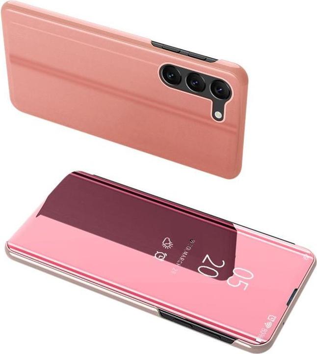 Produktbild Hurtel Clear View Case Hülle für Samsung Galaxy S23 Hülle mit Klappe Rosa (Samsung Galaxy S23)