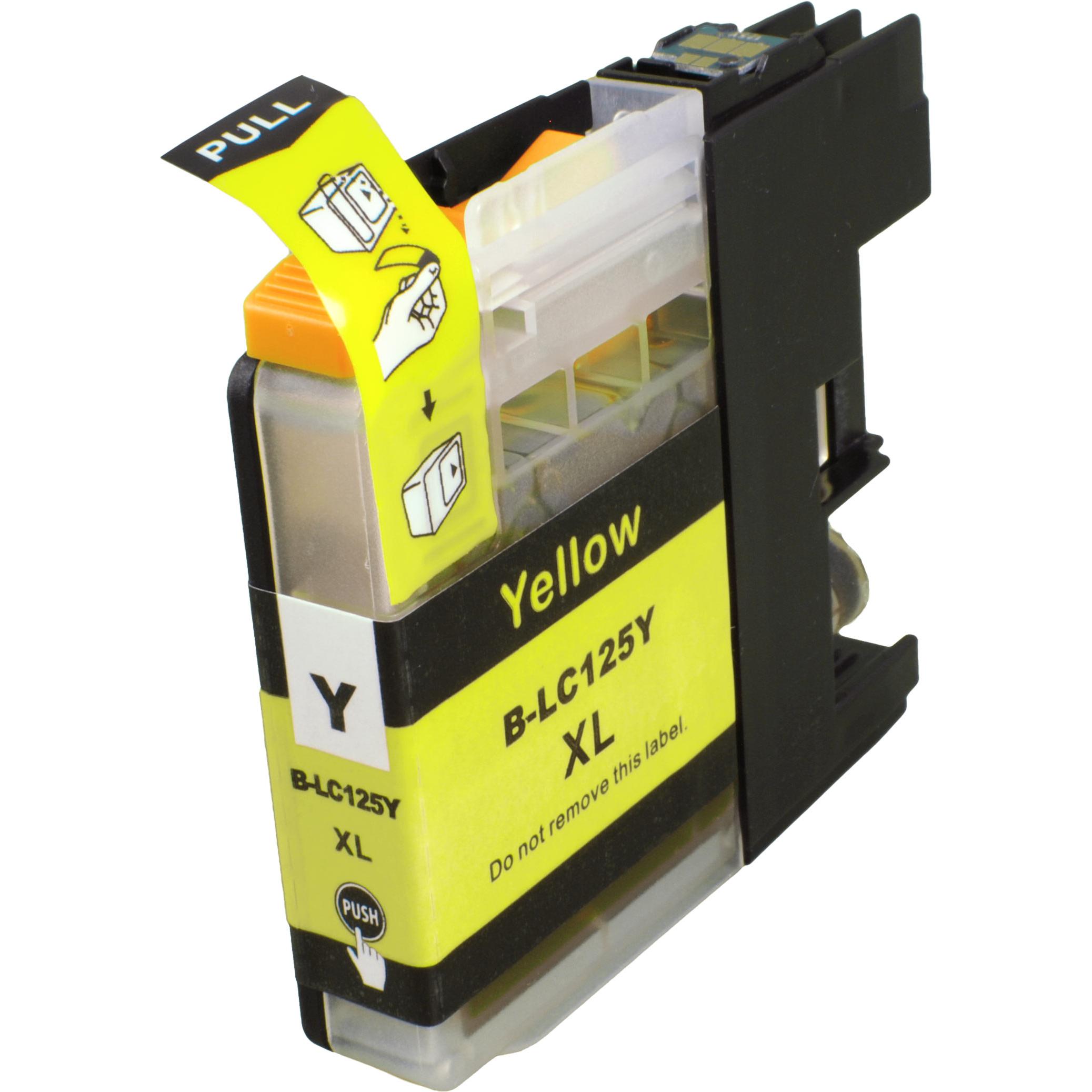Ampertec, Druckerpatrone, Tinte kompatibel mit Brother LC-125XLY yellow (Y)