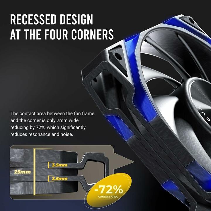 Produktbild Antec The Nova 120 is a high-powered fan with a simple look that supports up to 3200 rpm (120 mm, 1x)