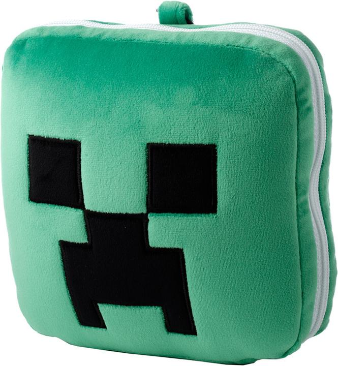 Produktbild Puckator Relaxeazzz Minecraft Creeper Plüsch Reisekissen & Augenmaske (Reisepasshülle)