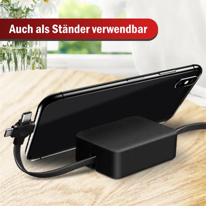 Actual product image Hermex USB Multi-Port Charging Cable USB-C Micro USB Lightning Charging Cable 3in1 (1 m, USB 3.0)