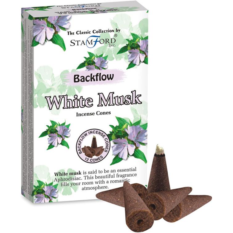 Puckator, Räucherstäbchen, 37432 Stamford Backflow Rückfluss Räucherkegel - Weisser Moschus