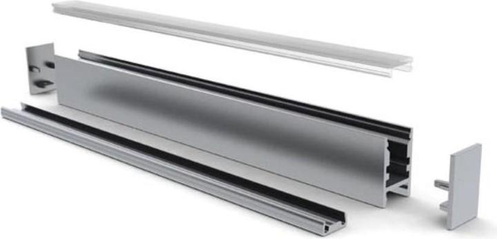 Actual product image LEDsON ALU-SWISS - ALUMINIUM PROFILE FOR LED LIGHTS - SMALL 6-8 mm - ANODISED ALUMINIUM - SILVER - 2 m (200 cm)