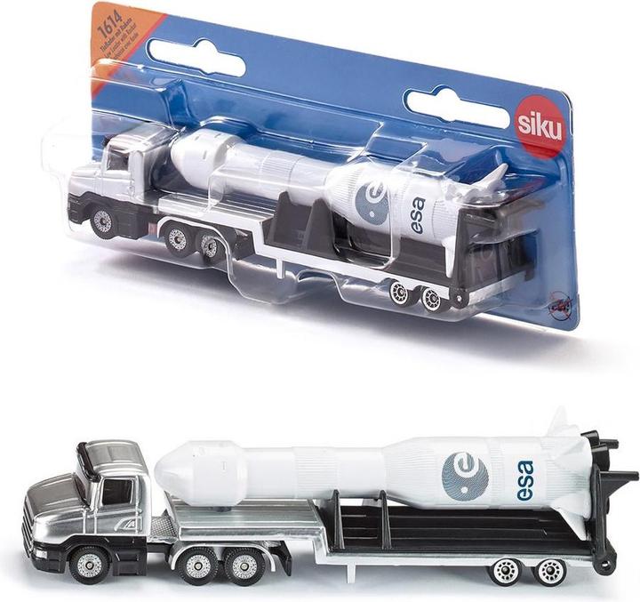 Actual product image Siku Low loader with rocket