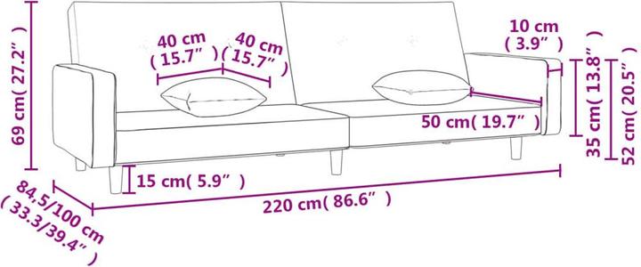 Produktbild vidaXL Vesna (2-Sitzer)