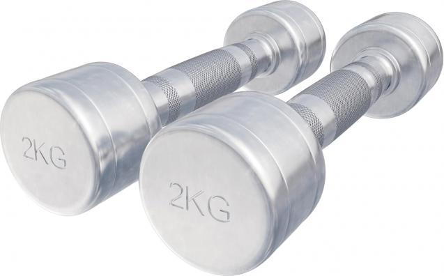 Actual product image Gorilla Sports Chrome dumbbells (2 x 2 kg)