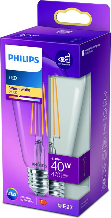 Productafbeelding Philips Lamp (E27, 4.30 W, 470 lm, 1 x, F)