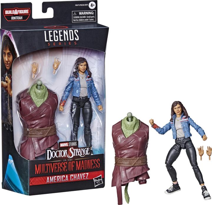 Produktbild Hasbro Legends Series America Chavez Action Sammelfigur (15 cm), 2 Accessoires und 1 Build-A-Figure