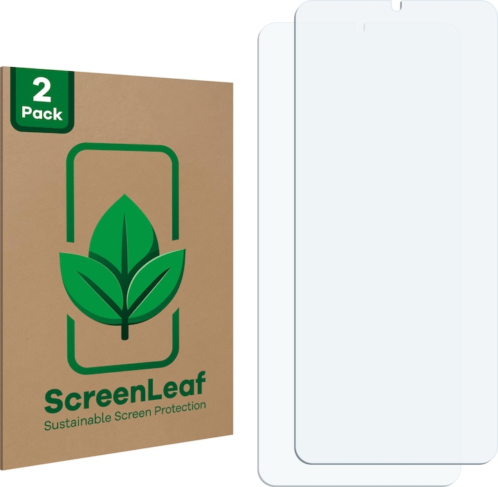 Actual product image ScreenLeaf Screen Protector sustainable Screen Protection, clear, anti-scratch (2 Piece, Xiaomi Redmi A3)