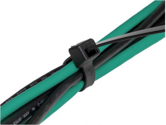 Produktbild Delock Kabelbinder kälteresistent L 300 x B 4,8 mm schwarz 100 Stück (Klettkabelbinder, 300 mm, 100 Stk.)