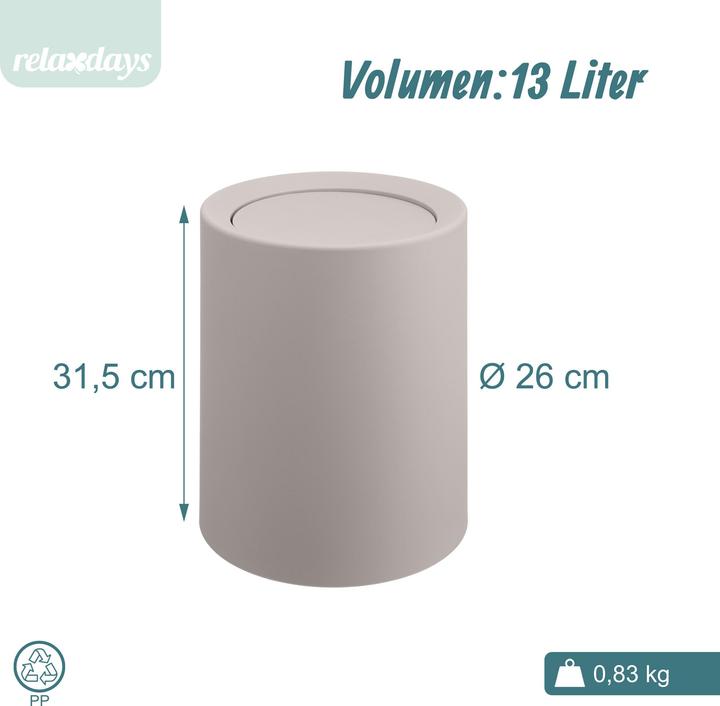Produktbild Relaxdays Mülleimer (13 l)