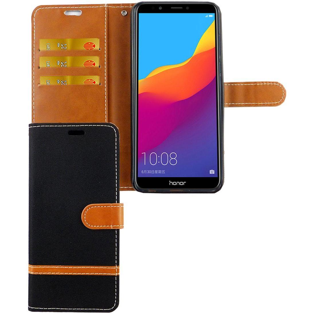 Thumbnail - König Design Hülle Handy Schutz für Huawei Honor 7C Case Cover Tasche Wallet Etui Handyhülle (Honor 7c), Smartphone Hüll...