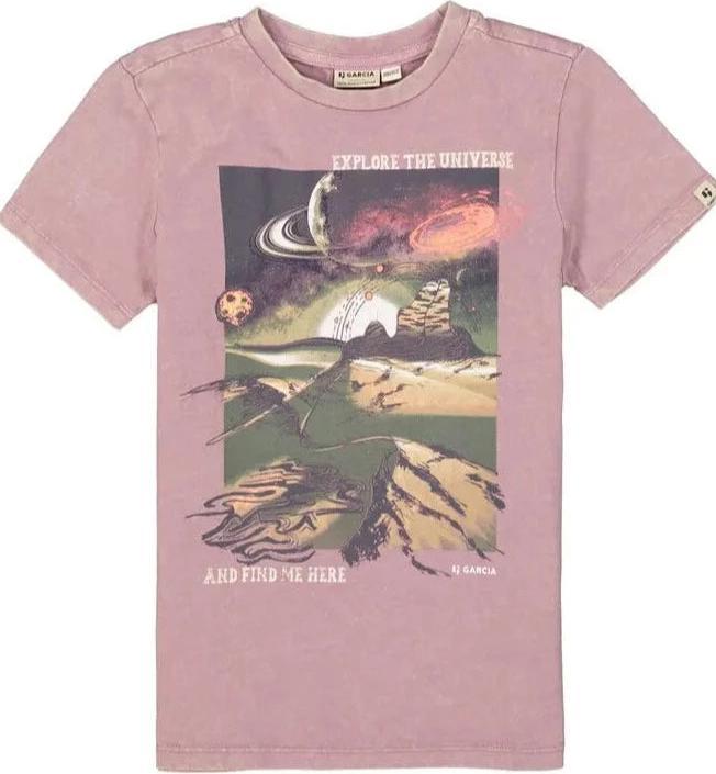 Produktbild Garcia T-Shirt explore the Universe marsala (92)