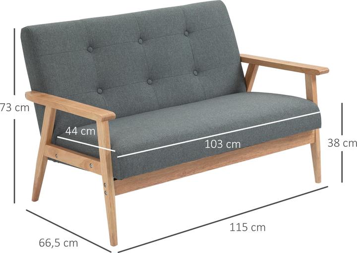 Actual product image Homcom Double sofa (2 person sofa)