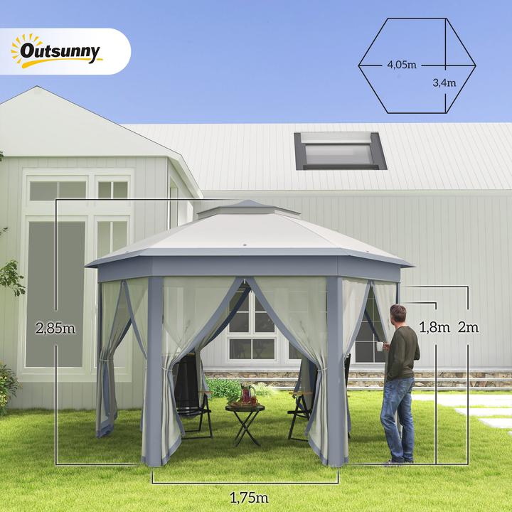 Actual product image Outsunny Folding pavilion with carrier bag (405 cm, 405 cm)