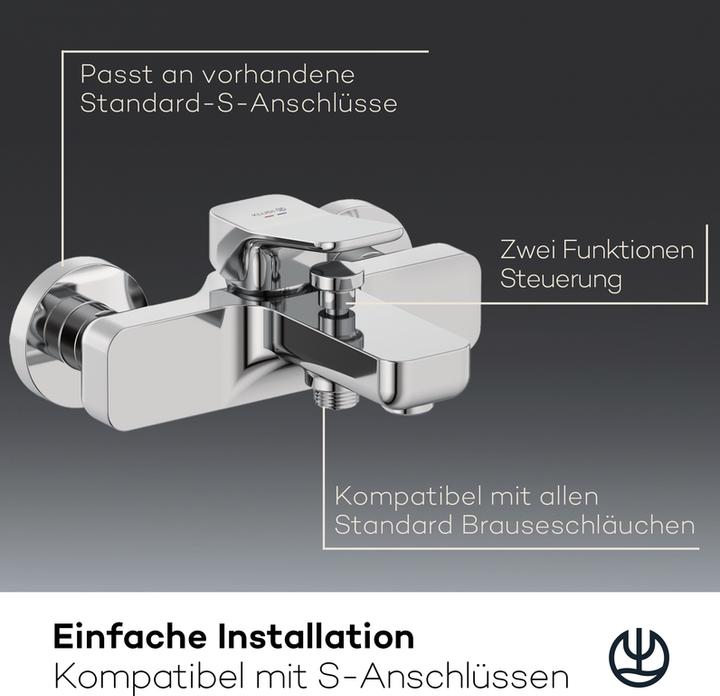 Produktbild Kludi X3 Wannenarmatur Aufputz, Wannenfüll- und Brause-Einhandmischer