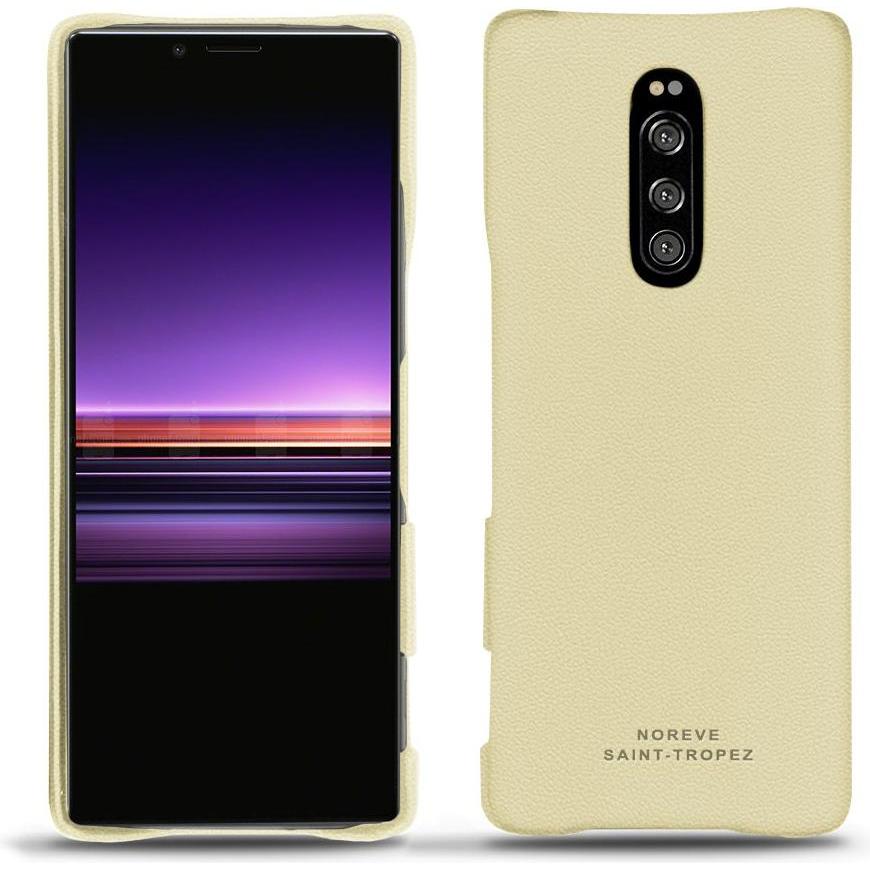 Noreve Lederschutzhülle (Sony Xperia 1), Smartphone Hülle, Beige
