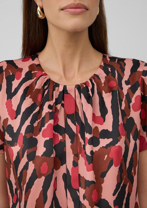 Immagine prodotto s.Oliver Bluse Kurzarm-Bluse mit Raffung und Blende (38)