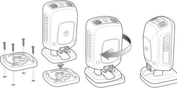 Produktbild Zebra Tisch-/Wandhalterung Tisch-/Wandhalterungs Bracket, schwarz, für DS9208