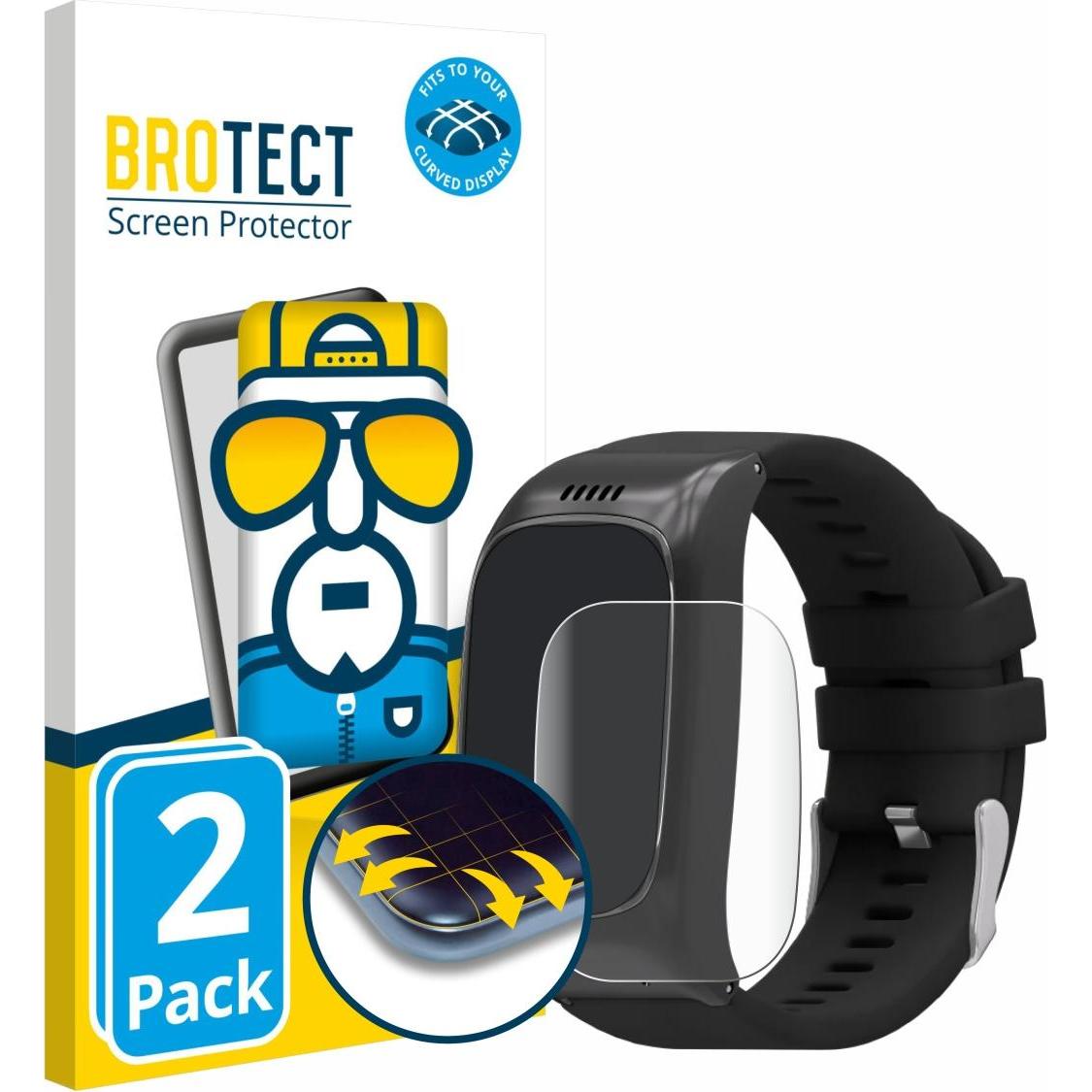 BROTECT Fullscreen für One Button Phone Model 2024 Schutzfolie Displayschutz Folie Klar Transparent, Smartwatch Schutzfolie, Transparent