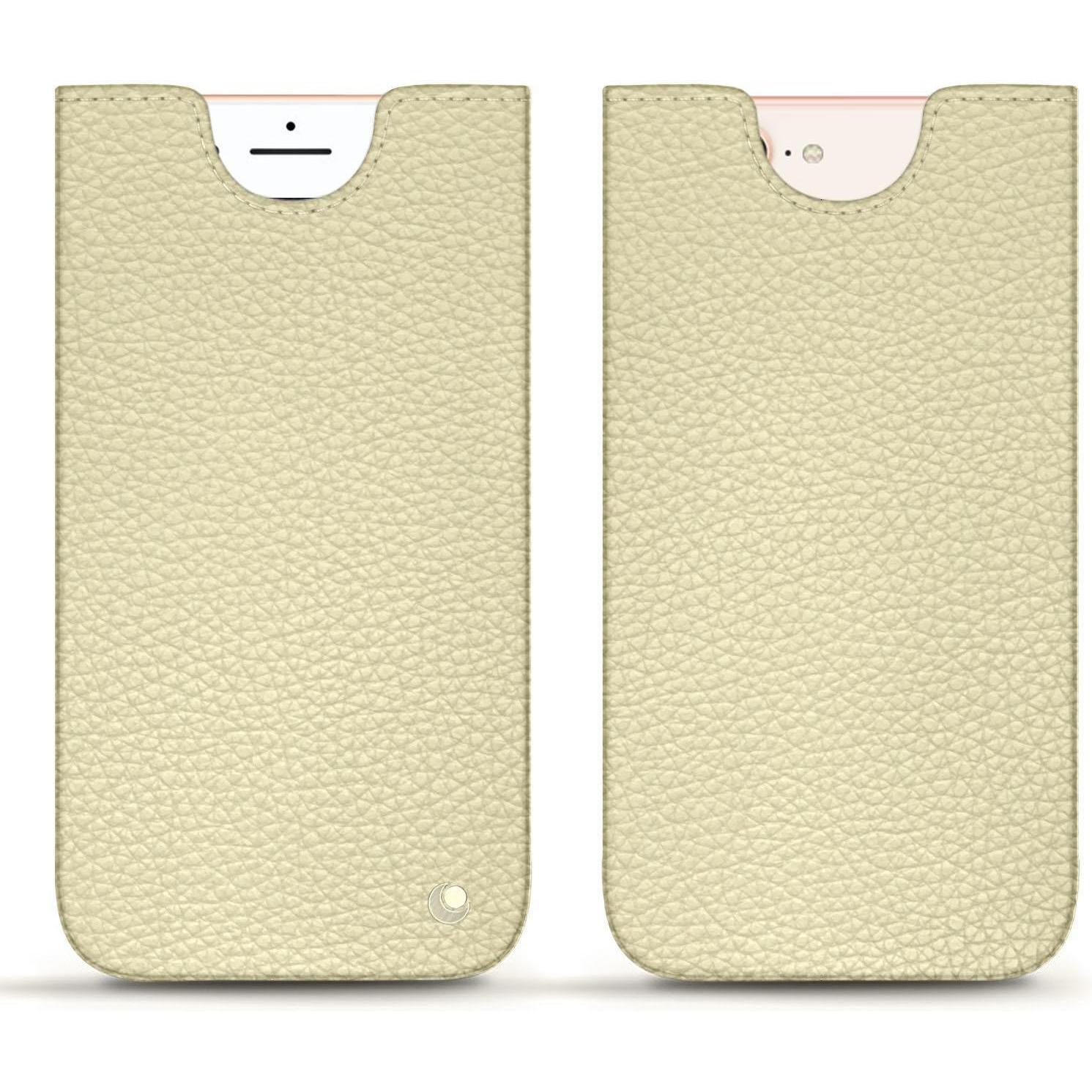 Noreve Lederschutzhülle (Apple iPhone 8 Plus), Smartphone Hülle, Weiss