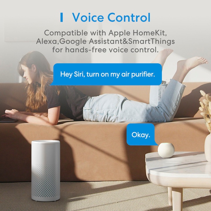 Productafbeelding Meross Slimme Wi-Fi luchtreiniger (18 m²)