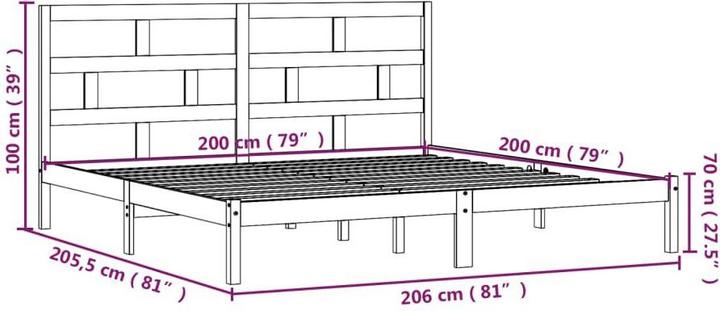Image du produit vidaXL Bettrahmen (200 x 200 cm)