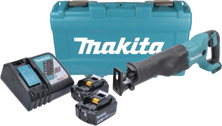 Produktbild Makita DJR 186 RFK Akku Reciprosäge Säbelsäge 18 V + 2x Akku 3,0 Ah + Ladegerät + Koffer