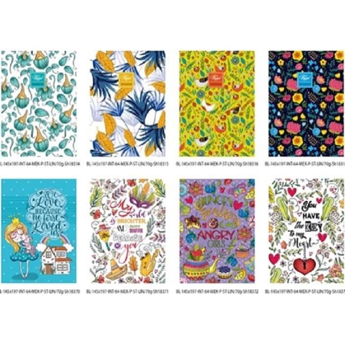 Fresh, Quaderno + Bloc notes, Dekoratives Notizbuch 145x197/64K line (Righe)