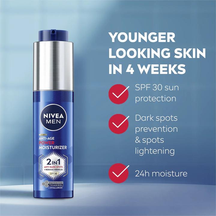 Actual product image NIVEA MEN Anti-Age Power Moisturising Cream (50 ml, 24h cream, SPF 30)