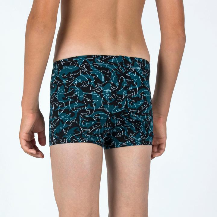 Immagine prodotto Nabaiji Badehose Boxer Jungen - 500 Fitib Shark schwarz/blau (122)