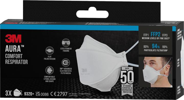 Produktbild 3M Atemschutzmaske (FFP2 NR D, 3 x)