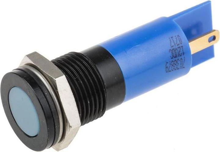 Produktbild RS PRO LED 14mm Chromblende 14Vdc Blau